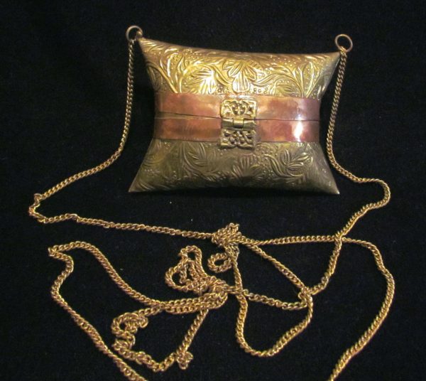 Vintage Brass And Copper Pillow Purse Small 1930s Shell Evening Bag Online Hot Sale