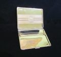 EMU Chrome Cigarette Case Art Deco Business Card Case Credit Card Holder on Sale