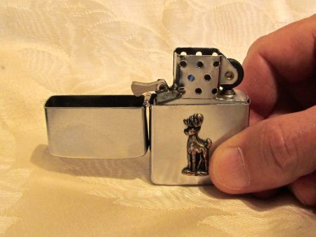 Silver Flip Top Pocket Lighter 1950s Windguard Lighter Working Windproof Copper Deer For Cheap