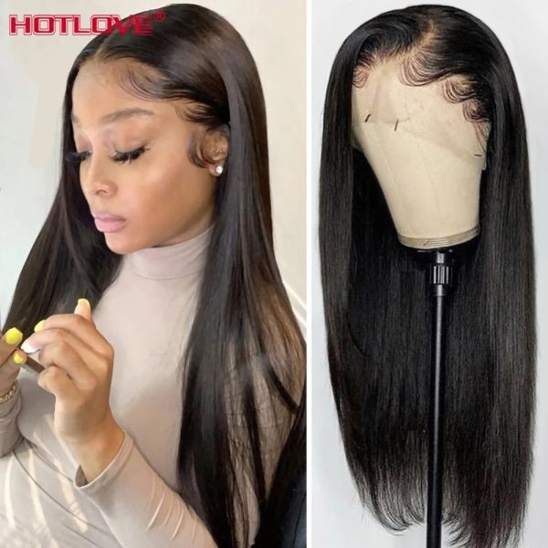 13x6 Lace Front Human Hair Wigs For Black Women 150% Density Brazilian Straight Hair Lace Frontal Wigs With Baby Hair Remy Hair Fashion