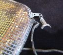 1950s Silver Mesh Purse Whiting Davis Shoulder Bag Clutch Purse Sale