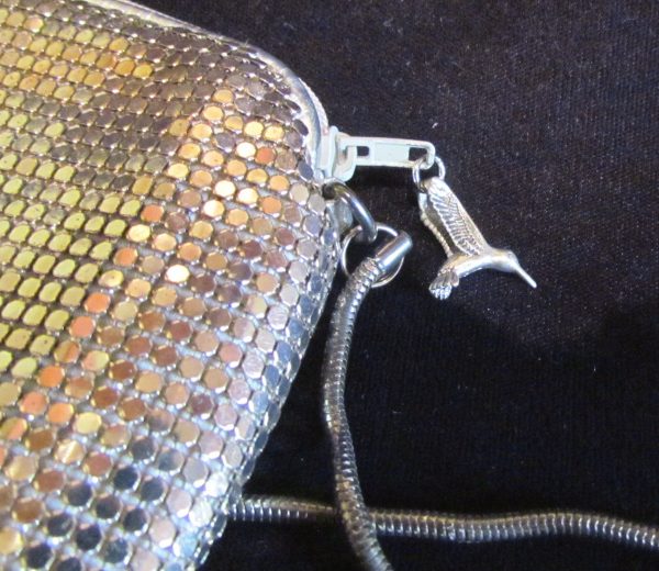 1950s Silver Mesh Purse Whiting Davis Shoulder Bag Clutch Purse Sale