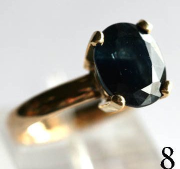 14Kt Gold Sapphire Ring 4.75ct Natural Blue Sapphire Bruce Magnotti Cocktail Ring Fine Jewelry Size 7 1 4 Online Hot Sale