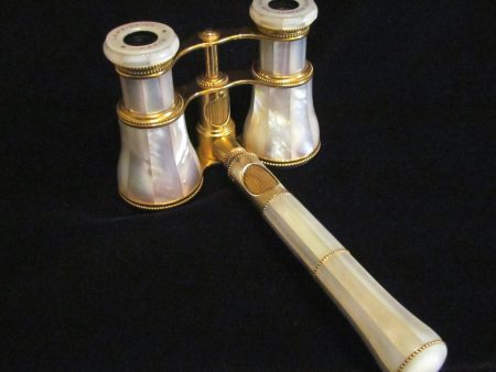 LeMaire Fi Opera Glasses 1800s Paris Mother Of Pearl Theater Glasses MOP Binoculars Mint Condition Online now