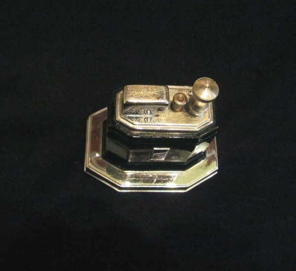 Ronson Touch Tip Lighter 1930s Octette Table Lighter Art Deco Black Enamel Excellent Working Lighter For Cheap