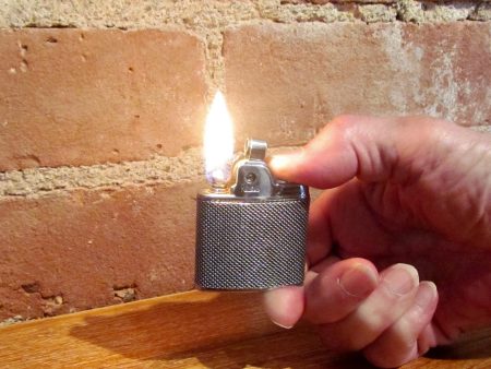 1940s Ronson Sport Silver Mesh Pocket Lighter Working Discount