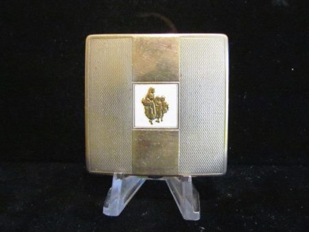 1950s Yardley Powder And Mirror Silver & Gold Tone Compact Supply