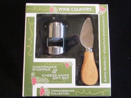 Champagne Cork And Cheese Knife Gift Set Champagne Bottle Stopper With Cheese Knife Bar Set For Discount