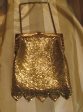 Art Deco Gold Purse Whiting Davis 1940s Mesh Purse Mint Condition Evening Handbag For Discount