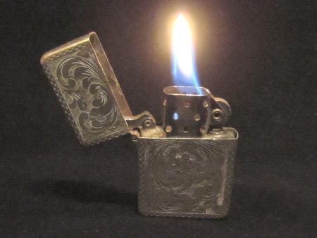 Sterling Silver Lighter Flip Top Made In Italy Vintage 800 Silver Windproof Lighter Cheap