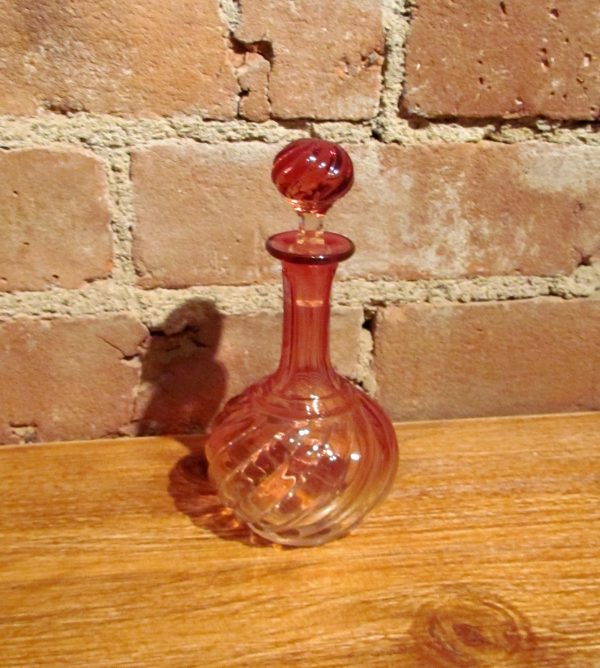 Baccarat Perfume Bottle Bamboo Tors Rose Teinte French Crystal on Sale